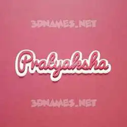 pratyaksha in Red Scribble style - 3D name wallpaper