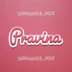 pravina in Red Scribble style - 3D name wallpaper
