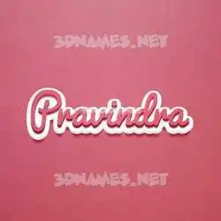 pravindra in Red Scribble style - 3D name wallpaper