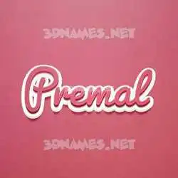 premal in Red Scribble style - 3D name wallpaper