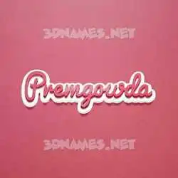 premgowda in Red Scribble style - 3D name wallpaper