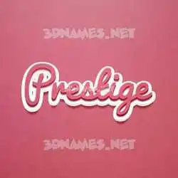 prestige in Red Scribble style - 3D name wallpaper