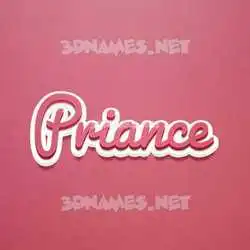priance in Red Scribble style - 3D name wallpaper