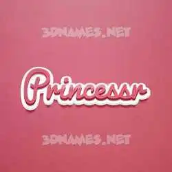 princessr in Red Scribble style - 3D name wallpaper