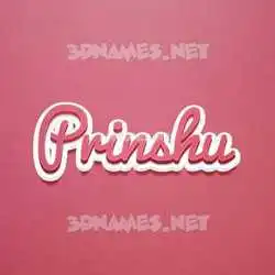 prinshu in Red Scribble style - 3D name wallpaper