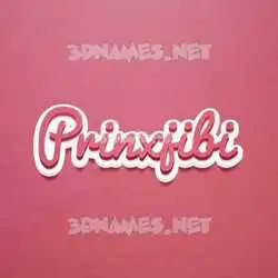 prinxjibi in Red Scribble style - 3D name wallpaper