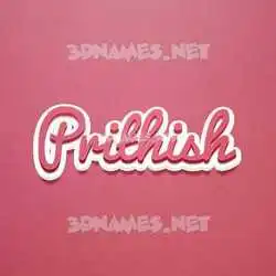 prithish in Red Scribble style - 3D name wallpaper