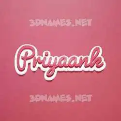 priyaank in Red Scribble style - 3D name wallpaper