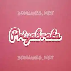 priyabrata in Red Scribble style - 3D name wallpaper