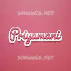 priyamani in Red Scribble style - 3D name wallpaper