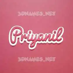 priyanil in Red Scribble style - 3D name wallpaper