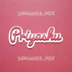priyashu in Red Scribble style - 3D name wallpaper
