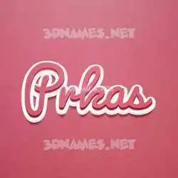 prkas in Red Scribble style - 3D name wallpaper
