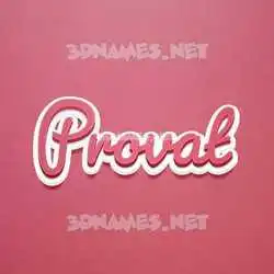 provat in Red Scribble style - 3D name wallpaper