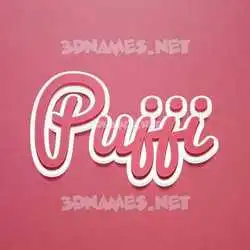 pujji in Red Scribble style - 3D name wallpaper