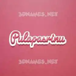 pulapasrinu in Red Scribble style - 3D name wallpaper
