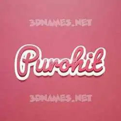 purohit in Red Scribble style - 3D name wallpaper