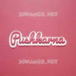pushkarna in Red Scribble style - 3D name wallpaper