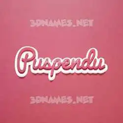 puspendu in Red Scribble style - 3D name wallpaper
