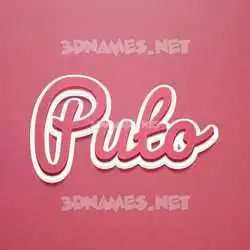 puto in Red Scribble style - 3D name wallpaper