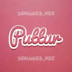 puttur in Red Scribble style - 3D name wallpaper
