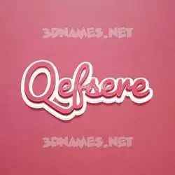 qefsere in Red Scribble style - 3D name wallpaper