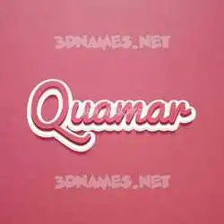 quamar in Red Scribble style - 3D name wallpaper