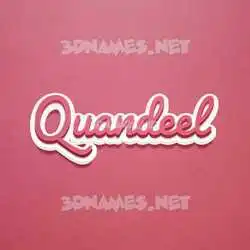 quandeel in Red Scribble style - 3D name wallpaper