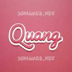 quang in Red Scribble style - 3D name wallpaper