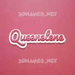 queenelene in Red Scribble style - 3D name wallpaper