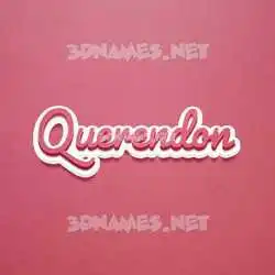 querendon in Red Scribble style - 3D name wallpaper