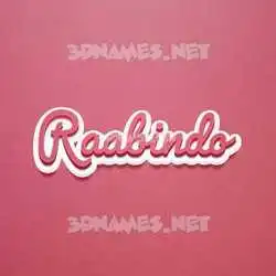 raabindo in Red Scribble style - 3D name wallpaper