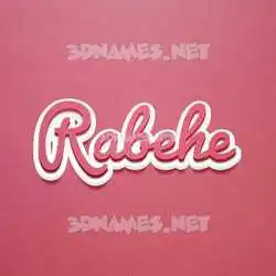 rabehe in Red Scribble style - 3D name wallpaper