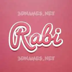 rabi in Red Scribble style - 3D name wallpaper