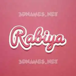 rabiya in Red Scribble style - 3D name wallpaper
