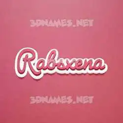 rabsxena in Red Scribble style - 3D name wallpaper