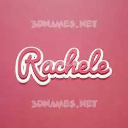 rachele in Red Scribble style - 3D name wallpaper