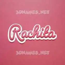 rachita in Red Scribble style - 3D name wallpaper