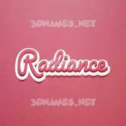 radiance in Red Scribble style - 3D name wallpaper