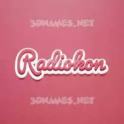 radiokon in Red Scribble style - 3D name wallpaper