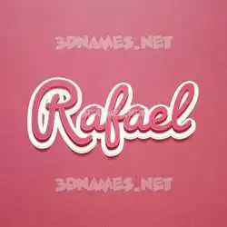 rafael in Red Scribble style - 3D name wallpaper