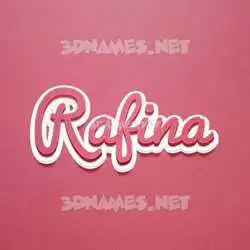 rafina in Red Scribble style - 3D name wallpaper