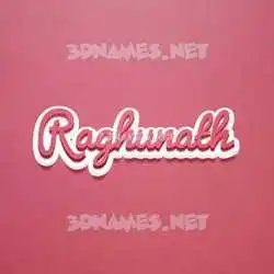 raghunath in Red Scribble style - 3D name wallpaper