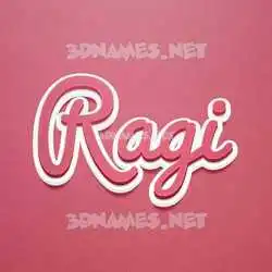 ragi in Red Scribble style - 3D name wallpaper