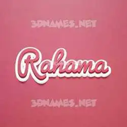 rahama in Red Scribble style - 3D name wallpaper