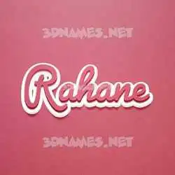 rahane in Red Scribble style - 3D name wallpaper
