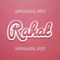 rahat in Red Scribble style - 3D name wallpaper