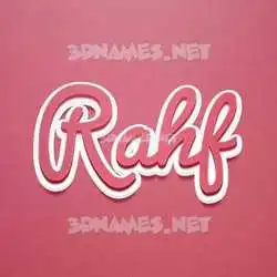 rahf in Red Scribble style - 3D name wallpaper