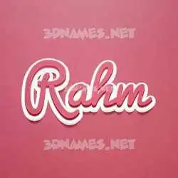 rahm in Red Scribble style - 3D name wallpaper
