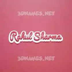 rahul sharma in Red Scribble style - 3D name wallpaper